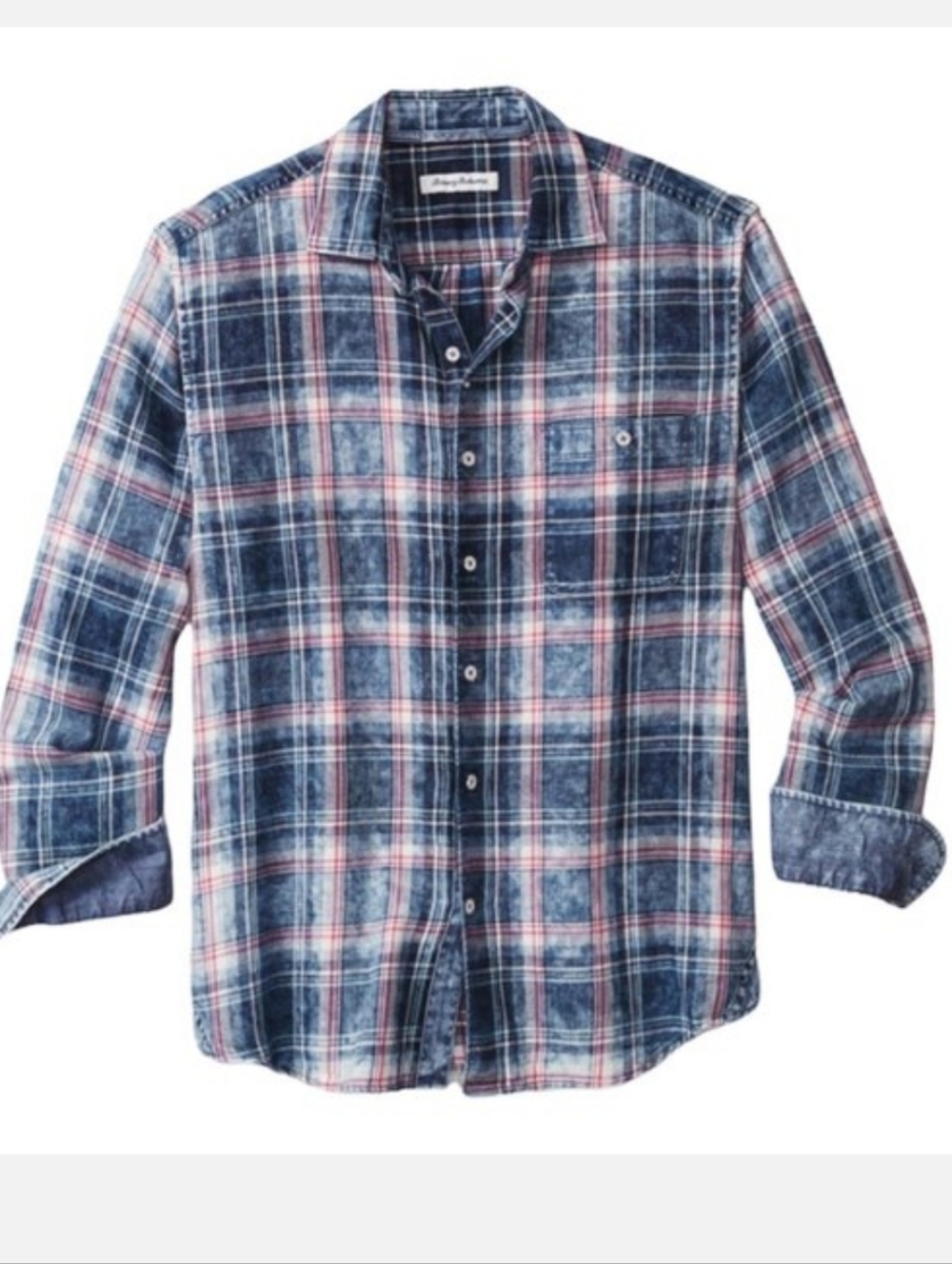 Tommy Bahama Men's Indigo Beach Button Up Long Sleeve Shirt Size-2XLB